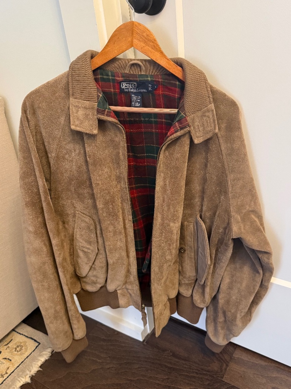 Vintage Polo Ralph Lauren Suede Harrington Jacket - Men's Large